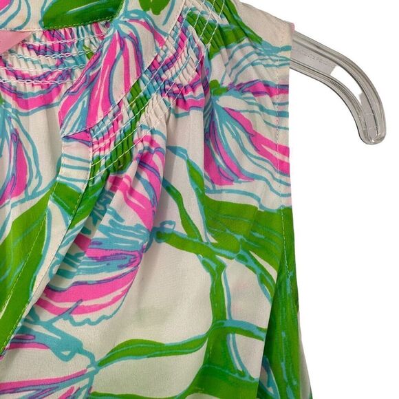 Lilly Pulitzer Silk Top Houston Ring The Bellboy Size XS Tulip Preppy Sleeveless - Picture 8 of 11